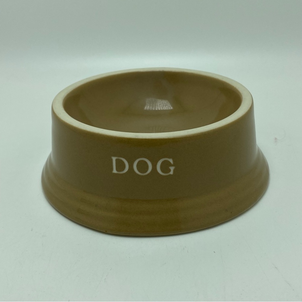 Brown Ceramic Dig Dish w Thumb Notch